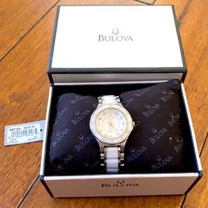 Bulova white ceramic women’s watch